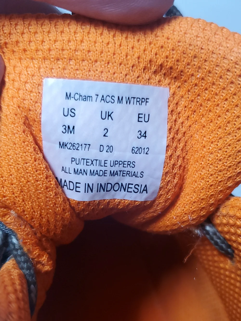 Merrell Chameleon 7 Mid Lace-Up Waterproof Kids' Gray and Orange Trail Boot 3
